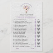 He Said She Said Elegant Floral Bridal Shower Game (Voorkant)