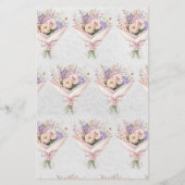 He Said She Said Elegant Floral Bridal Shower Game (Achterkant)