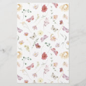 He Said She Said Pink Floral Bridal Shower Game (Achterkant)