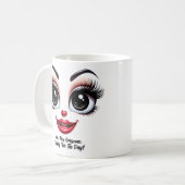 Hé Schat, Fantastische Ogen Grappig Gezicht Koffiemok (Voorkant links)
