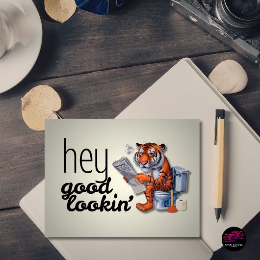 Hé schatje Grappig Flirterig Denk aan Jou Briefkaart