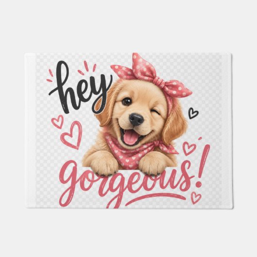 Hé Schattig Hond Design Deurmat (Voorkant)