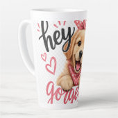 Hé Schattig Hond Design Latte Mok (Linkerhoek)