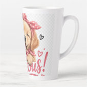 Hé Schattig Hond Design Latte Mok (Rechts)