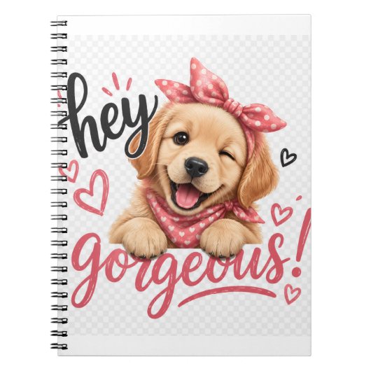 Hé Schattig Hond Design Notitieboek (Voorkant)