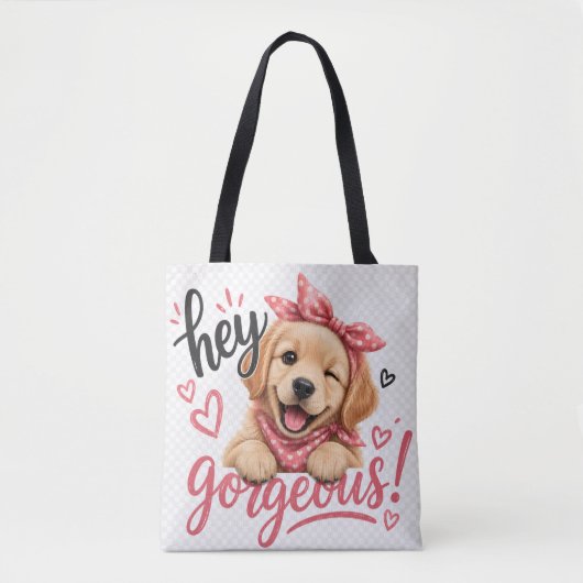 Hé Schattig Hond Design Tote Bag (Voorkant)