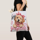 Hé Schattig Hond Design Tote Bag (Dichtbij)