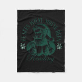 He Sees What You've Been Reading Funny Bookish Chr Fleece Deken (Voorkant)