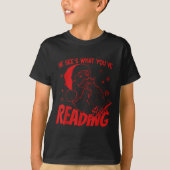 He Sees What You've Been Reading Santa Bookish Chr T-shirt (Voorkant)