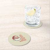 “He Sees You When You’re Drinking” Paper Coaster Ronde Kartonnen Onderzetter (Insitu)