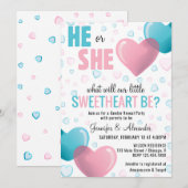 He/She Roze en Blauwe Harten Geslacht Onthullen Do Kaart (Voorkant / Achterkant)