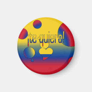 Hé, Tee Quiero! Colombia Vlagkleuren Pop Art Magneet