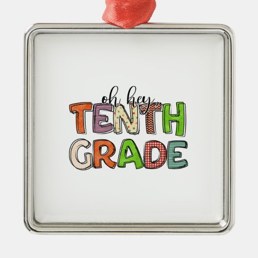 Hé Tiende Grade Metalen Ornament (Voorkant)