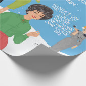 Hé treinwrak, dit is je station niet. cadeaupapier (Hoek)