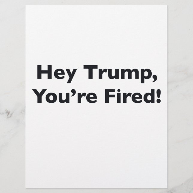 Hé Trump, je bent bang. (Voorkant)