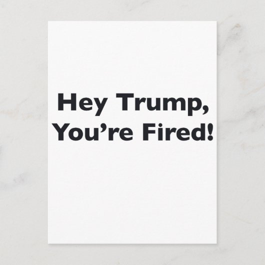 Hé Trump, je bent bang. Briefkaart (Voorkant)