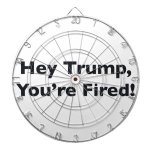 Hé Trump, je bent bang. Dartbord