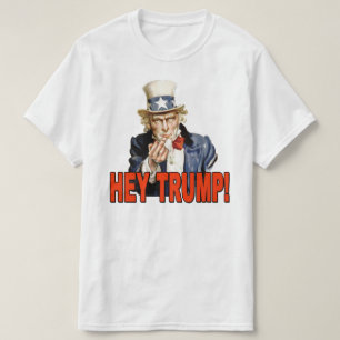 Hé Trump! Oom Sam met middelvinger anti-Trump T-shirt