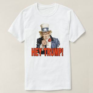 Hé Trump! Oom Sam met middelvinger anti-Trump T-shirt