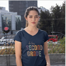 Hé, tweedeklasser, terug naar school ontwerp t-shirt