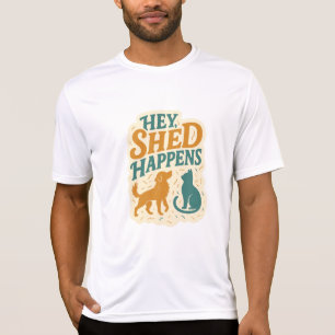 Hé, Verharen Gebeurt: Humor over Huisdierhaar T-shirt