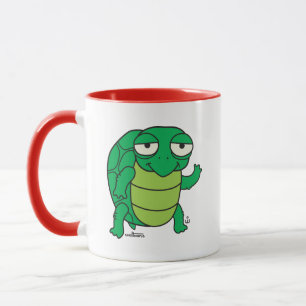 Hé vriend! Cartoon Turtle Coffee Mok