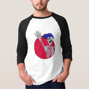 Hé vrienden Cool en grappig skelet T-shirt
