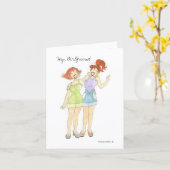 Hé, vriendin briefkaart (Gele Bloem)