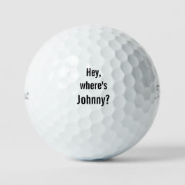 Hé, waar zijn de Johnny Titleist Pro V1-golfballen Golfballen