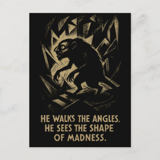 He Walks the Angles – A Brown Jenkin Expressionist Feestdagenkaart