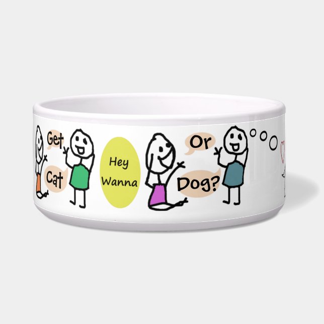 He Wanna Cat of Dog Bowl van RoseWrites Voerbakje (Links)