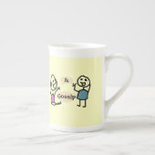 He Wanna Sip Tea Bone China Cups van RoseWrites Porselein Kop (Rechts)