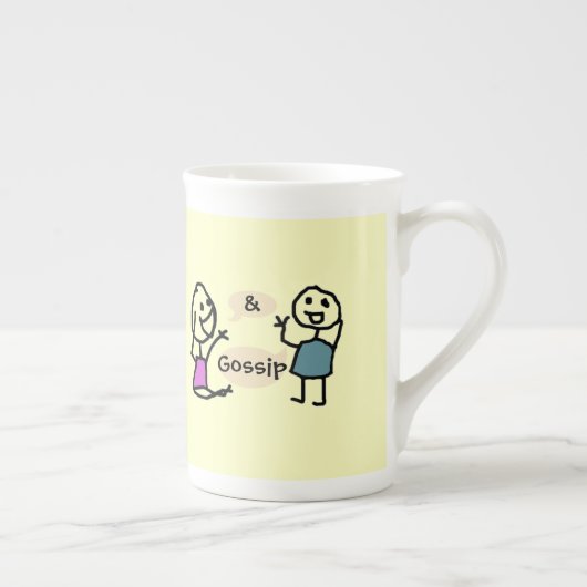 He Wanna Sip Tea Bone China Cups van RoseWrites Porselein Kop (Rechts)
