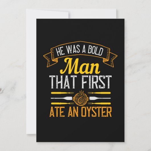 He Was A Bold Man That First Ate An Oyster Save The Date (Voorkant)