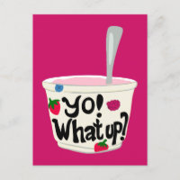 Hé! Wat is er? Cute Greek Yogurt Cup Blank