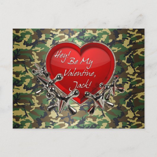 Hé...Wees mijn Valentijn, Jack! Feestdagenkaart (Voorkant)