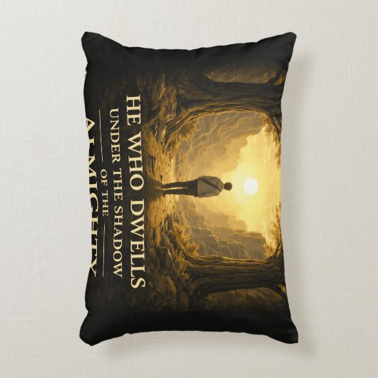 He Who Dwells Psalm 91 Christian Art Accent Kussen (Voorkant(Verticaal))