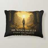 He Who Dwells Psalm 91 Christian Art Accent Kussen (Achterkant)