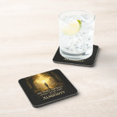 He Who Dwells Psalm 91 Christian Art Bier Onderzetter (Rechterzijde)