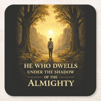 He Who Dwells Psalm 91 Christian Art Kartonnen Onderzetters
