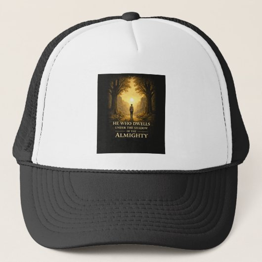 He Who Dwells Psalm 91 Christian Art Trucker Pet (Voorkant)