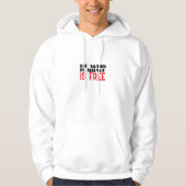 He who is brave is free quote red black hoodie (Voorkant)