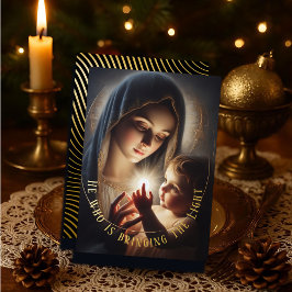 He who is bringing the Light Foil Holiday Card Folie Feestdagenkaart