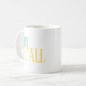 Hé Y alle Zuidelijke Mok in blauw & geel (Voorkant links)