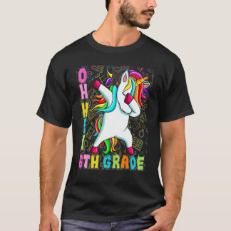 Hé Zesde Gradenregenboog Unicorn 1e schooldag T-shirt