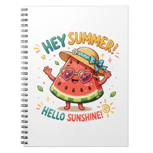 Hé Zomer Hallo Zonneschijn Watermeloen Notitieboek
