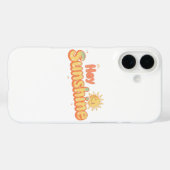 "Hé Zonneschijn" met glimlachende zon Case-Mate iPhone Case (Achterkant (horizontaal))