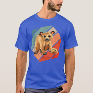 Hea Retro Kinkajou Prehensile Animal Night T-shirt