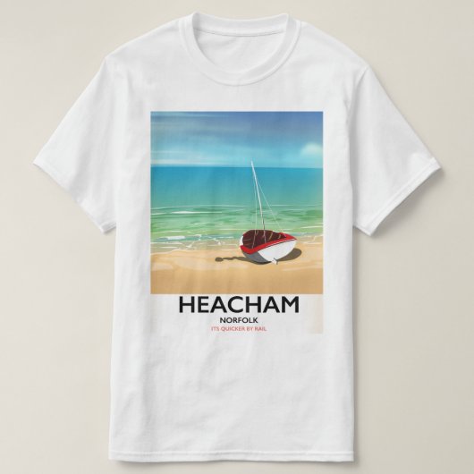 Heacham Norfolk poster T-shirt (Design voorkant)