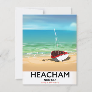 Heacham Norfolk vintage zeeposter